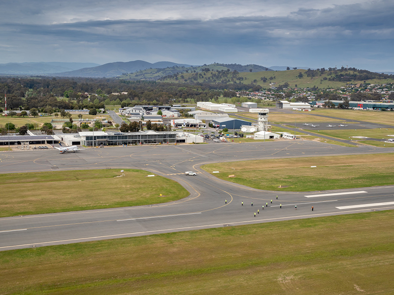Aerial image of the airport